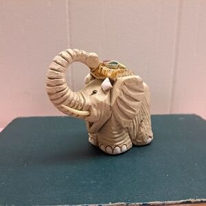 Vintage Artesania Rinconada Lucky Elephant Figurine Uruguay Retired Clay